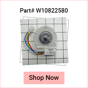 refrigerator evaporator fan motor w10822580