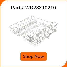 wd28x10210 part for ge electric diswasher upper rack roller assembly