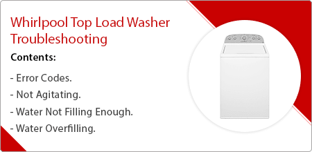 whirlpool top load washer troubleshooting guide