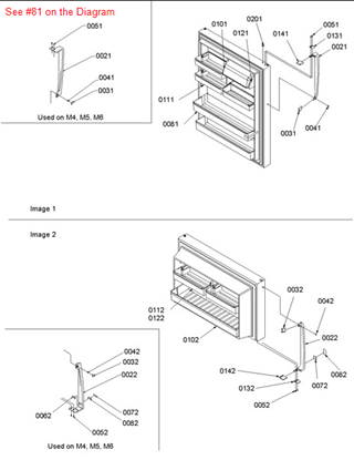 Picture of Amana RETAINER REF DOOR - Part# 10183120