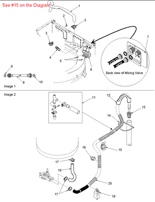 Picture of Amana strain relief adaptor - Part# 40058501