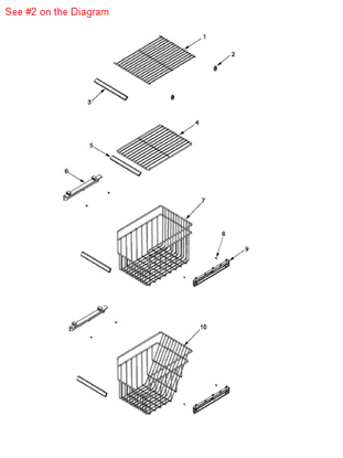 Picture of Amana SUPPORT, FRZ SHELF - Part# C8973801