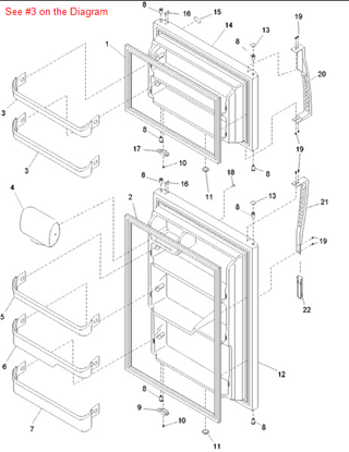 Picture of Amana BIN - DOOR - Part# R0130839