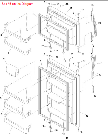 Picture of Amana BIN - DOOR - Part# R0130839