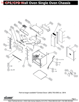 Picture of DACOR BEZEL/MEM ASSEMBLY - Part# 13158R