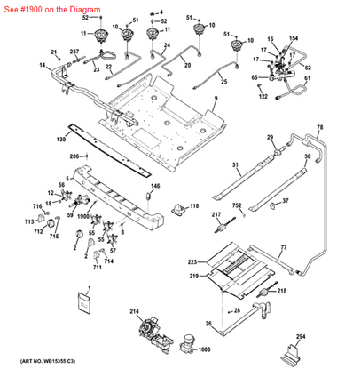 Picture of GE SCREW 8-32 TPT FLR 215 SN - Part# WB01T10020