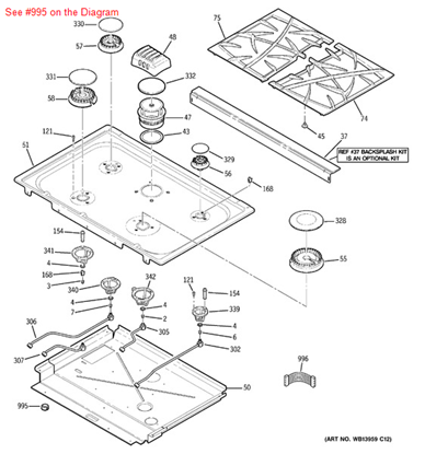 Picture of GE GROMMET - Part# WB02T10489