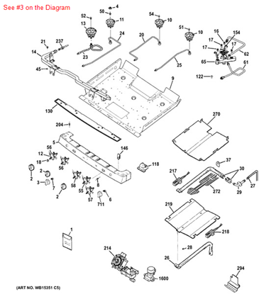 Picture of KNOB GE PROFILE ASM - Part# WB03X20565