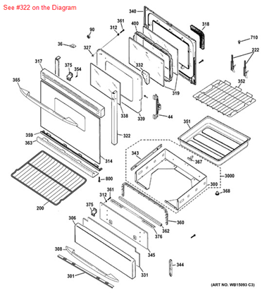 Picture of GE TRIM POST RT - Part# WB07K10259