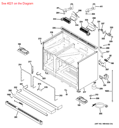 Picture of GE TOE KICK TOP - Part# WB07K10306