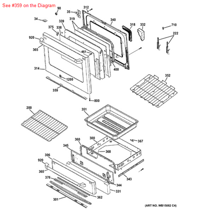 Picture of GE BARRIER DOOR - Part# WB07K10342