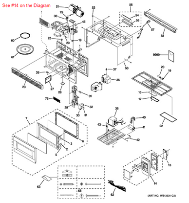 Picture of GE PANEL CONTROL ASM - Part# WB07X10904