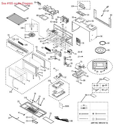 Picture of GE ASM-CONTOL PANEL - Part# WB07X10950