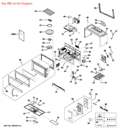 Picture of GE CONTROL PANEL ASM SS - Part# WB07X11281