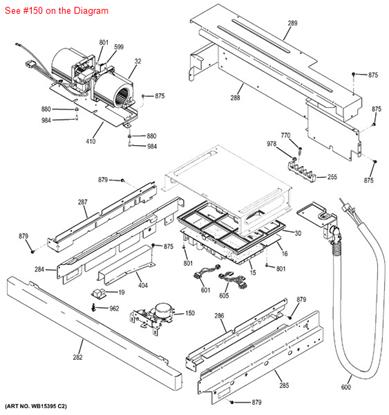 Picture of GE LATCH ASSEMBLY - Part# WB10X23475