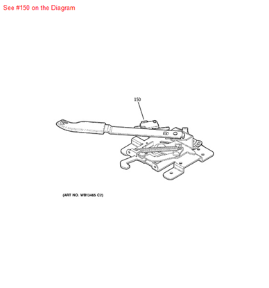 Picture of GE LATCH AND HANDLE ASM - Part# WB14T10039