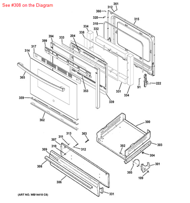 Picture of GE HANDLE-BROIL - Part# WB15K10008