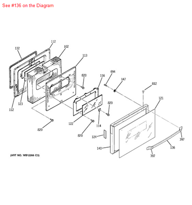 Picture of GE HANDLE OV DR - Part# WB15K5078