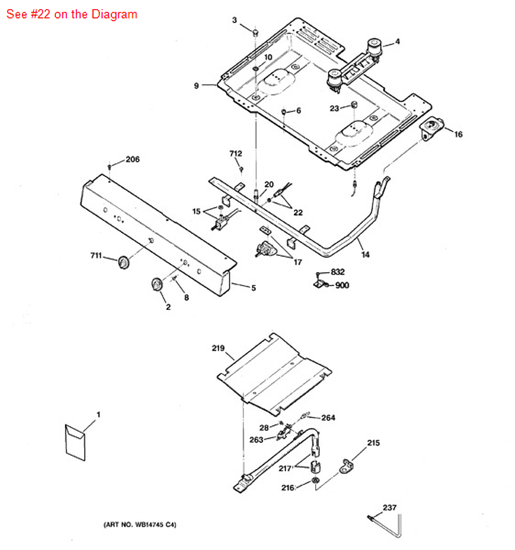 Picture of GE PILOT HARNESS ASM - Part# WB19K10049