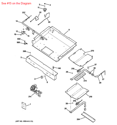 Picture of GE VALVE BURNER 140 - Part# WB21K10098