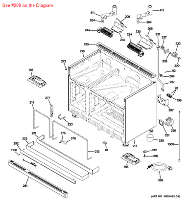 Picture of GE SWITCH SAIL ASM - Part# WB21K10130