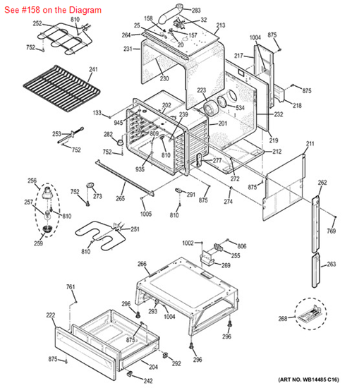 SWITCH LIMIT BIMETAL - Part# WB24T10118- Appliance parts ... danby wiring diagram 
