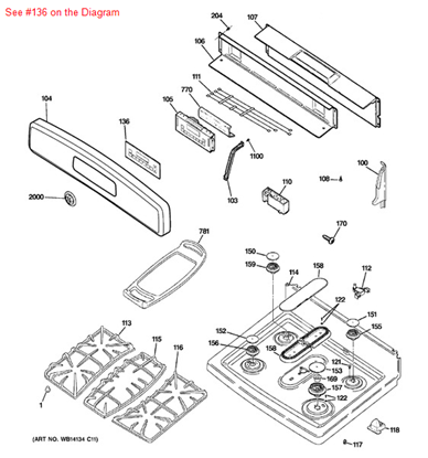 Picture of GE OVERLAY - Part# WB27K10407