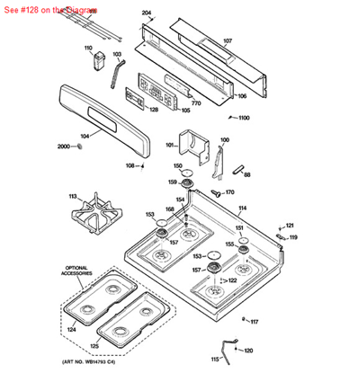 Picture of GE OVERLAY T09-A - Part# WB27K10413