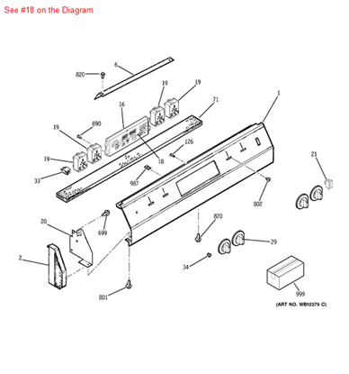 Picture of GE CLOCK PLT-BL - Part# WB27K5340