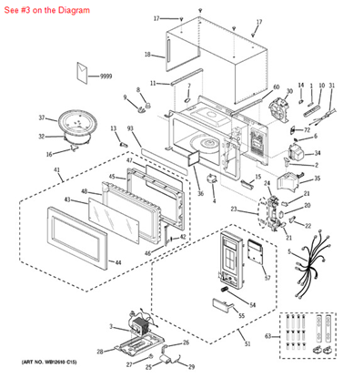 Picture of GE TRANSFORMER H.V - Part# WB27X11024