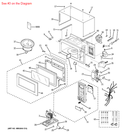 Picture of GE TRANSFORMER H.V - Part# WB27X11024