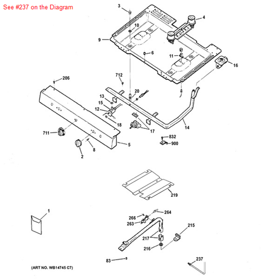 Picture of GE TUBE VALVE SUPPLY - Part# WB28K10171