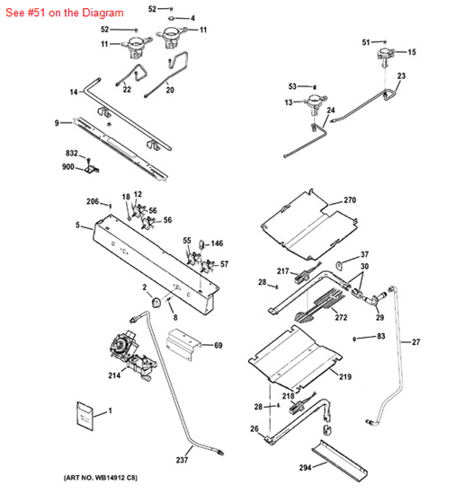 Picture of GE ORIFICE SPUD - Part# WB28K10834