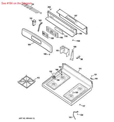 Picture of GE TRIM CONTROL ASM - Part# WB36K10897