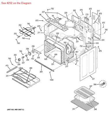 Picture of UNIT BROIL ASM (DLX) GE - Part# WB44T10077