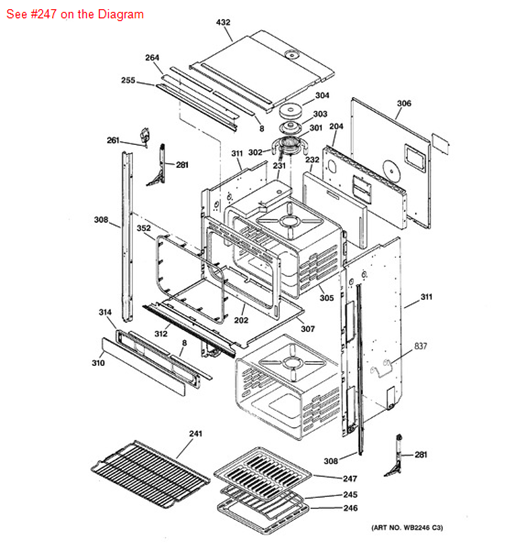 Picture of GE BROILER GRID - Part# WB49X10017