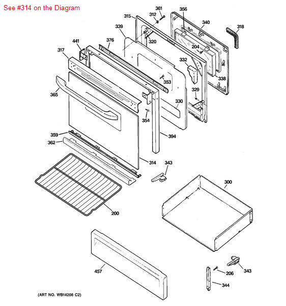 GE OVEN DOOR GLASS Part WB57K10121 Appliance Parts PartsIPS