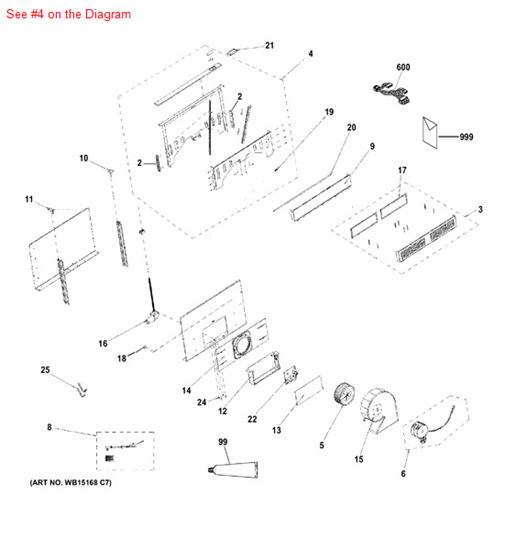 Picture of GE SNORKEL BODY ASM 36" S - Part# WB63X24428