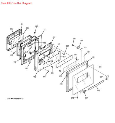 Picture of GE HNDL END CAP - Part# WB7K5319