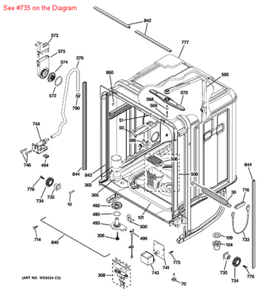 Picture of CUP HINGE - Part# WD01X10218