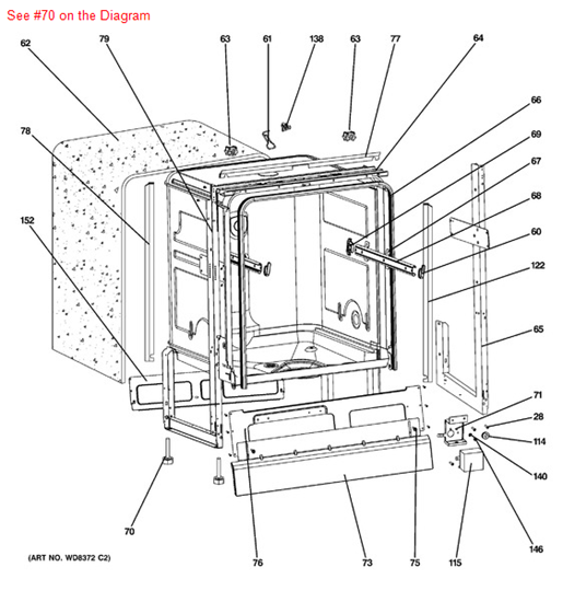 GE LEVELING LEG Part WD02X10134 Appliance Parts PartsIPS