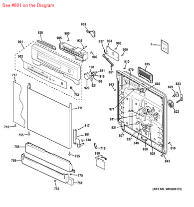 Picture of ARM HINGE RH - Part# WD14X10030