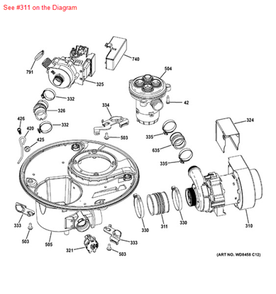 Picture of GE HOSE ASM KIT - Part# WD35X20597