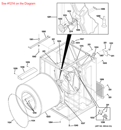 Picture of GE SCREW-BRACKET - Part# WE02X10005