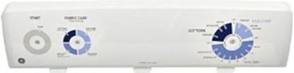 Picture of GE General Electric RCA Hotpoint Sears Kenmore Clothes Dryer BACKSPLASH CONTROL PANEL WITH GRAPHICS - WHITE - Part# WE19M1678