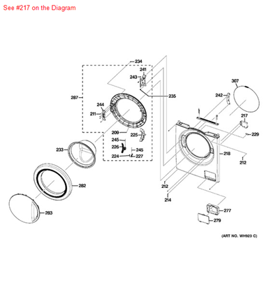 Picture of GE DOOR LOCK - Part# WH10X10008