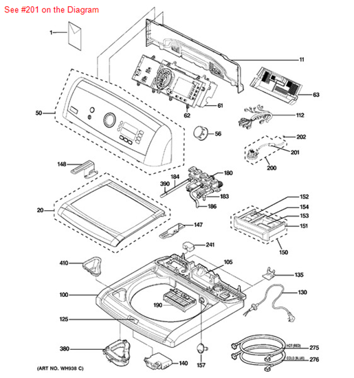 GE PRESSURE SWITCH HOSE Part WH41X10267 Appliance Parts PartsIPS
