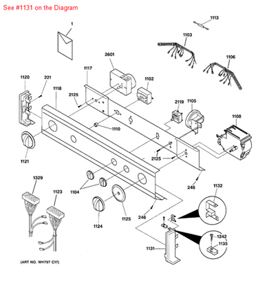 Picture of GE END CAP R H WHITE - Part# WH42X10225