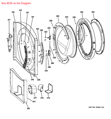 Picture of HINGE COVER - Part# WH44X10182