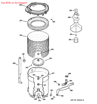 Picture of GE BASKET EXTRA OS2 - Part# WH45X10014